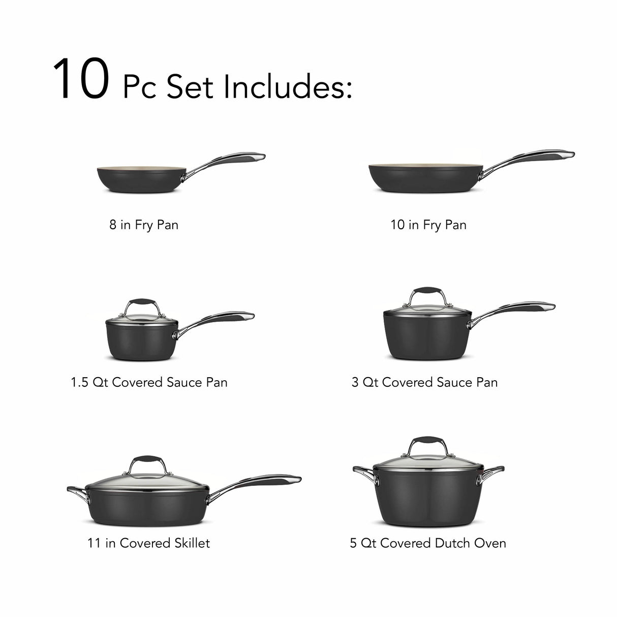 10 Piece Ceramic Cookware Set
