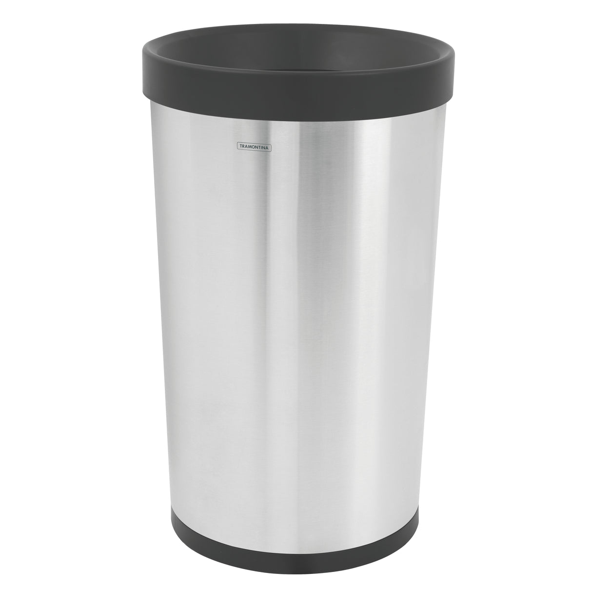 13 Gallon Round Stainless Steel Open Top Trash Bin