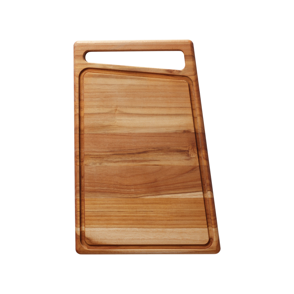15.75 Inch x 10.5 Inch Rectangular Teak Cutting Board with Groove