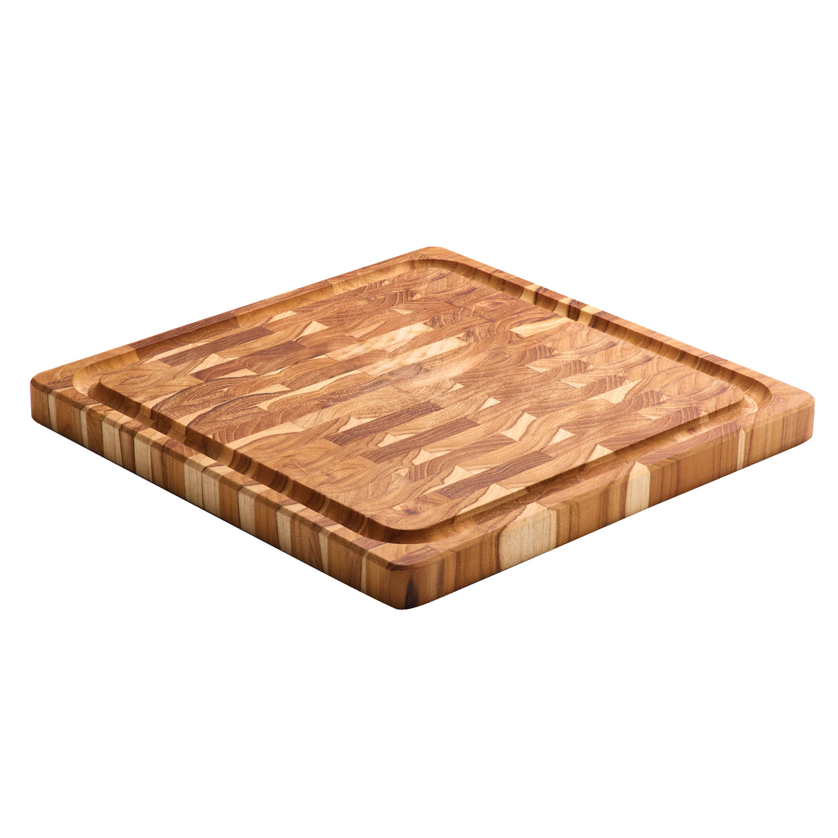 15.75 Inch x 15.75 Inch Square Teak End Grain Cutting Board