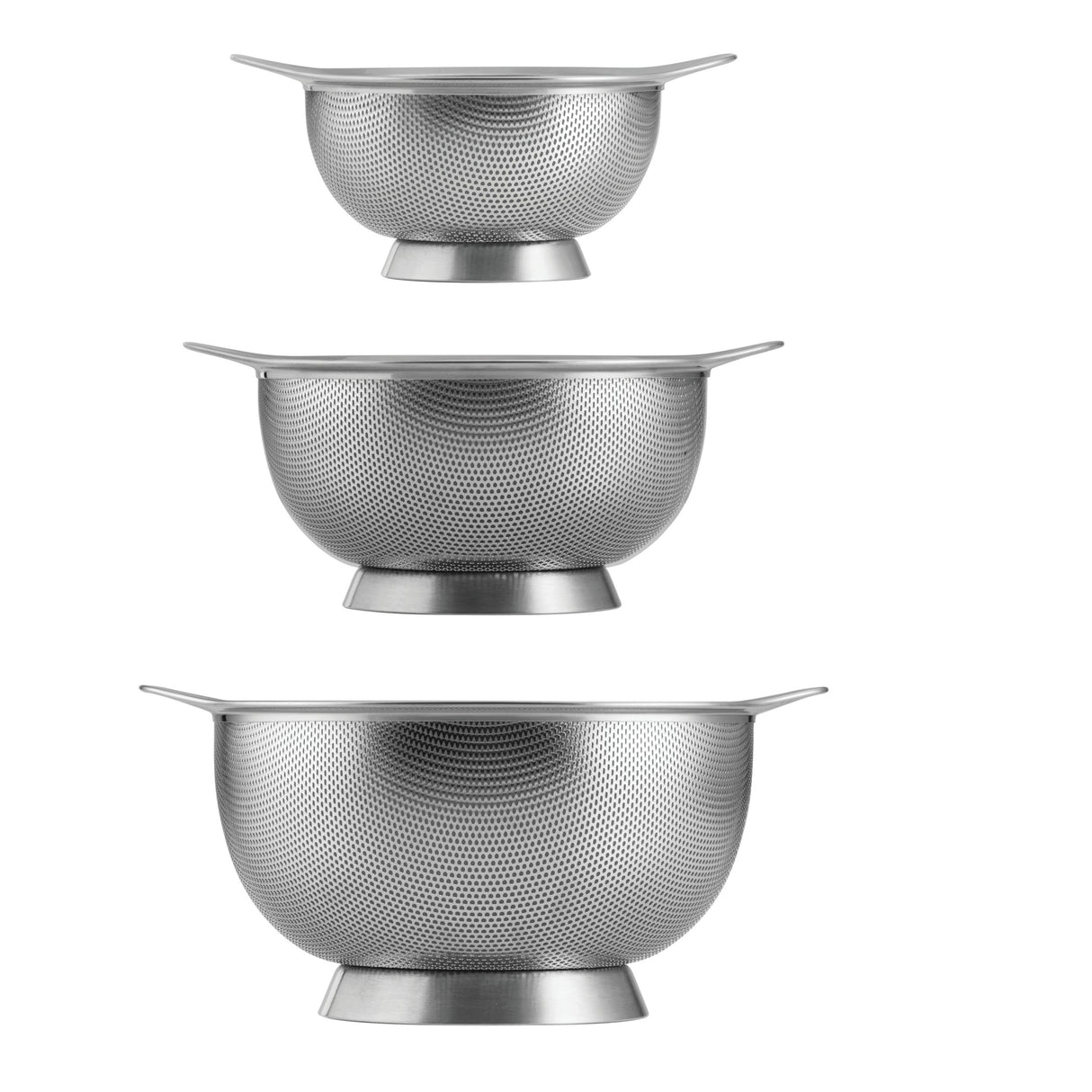 3 Piece Stainless Steel Colander Set