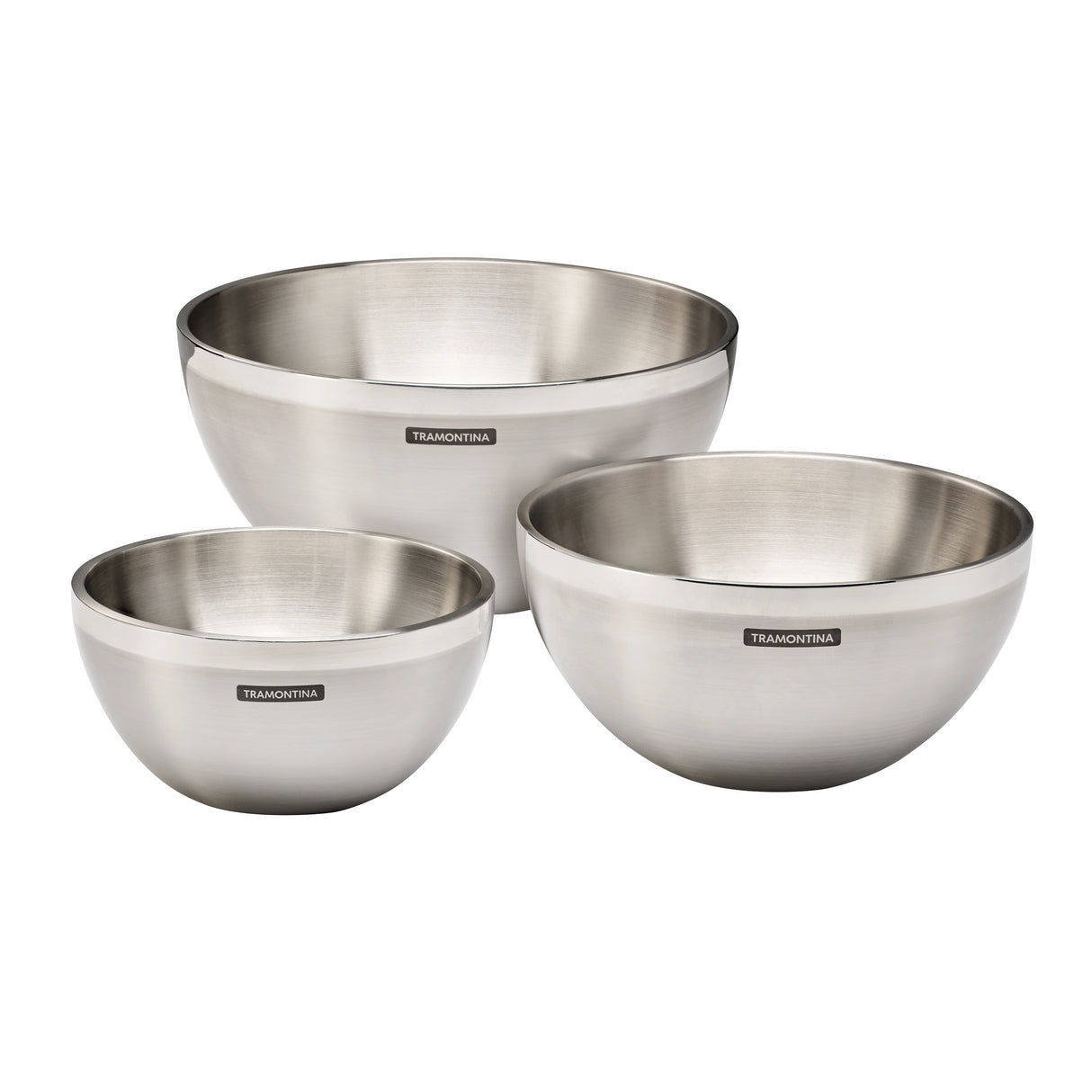 3 Piece Double Wall Stainless Steel Mixing Bowl Set