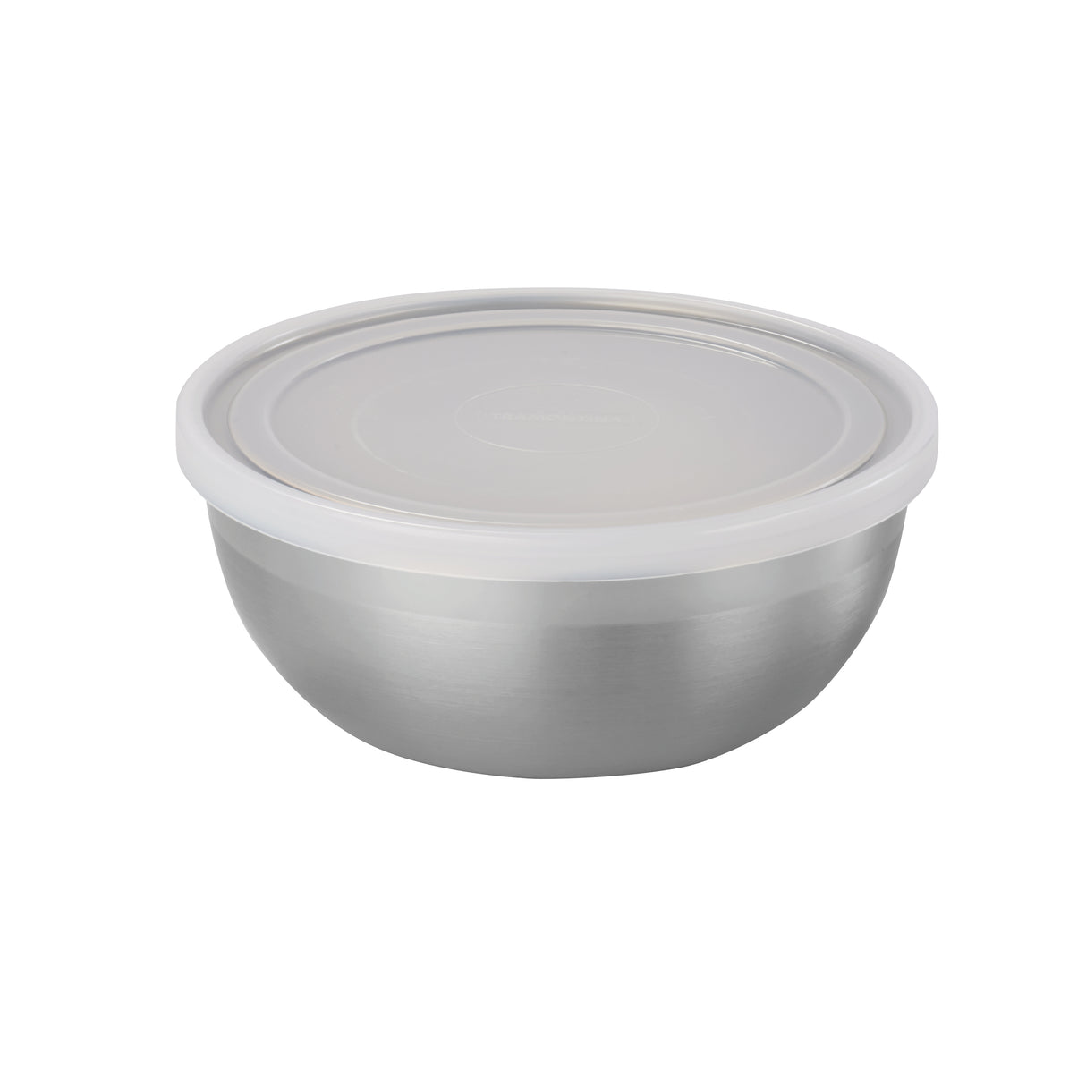 6 Piece Round Stainless Steel Covered Container Set - Frosted Lids