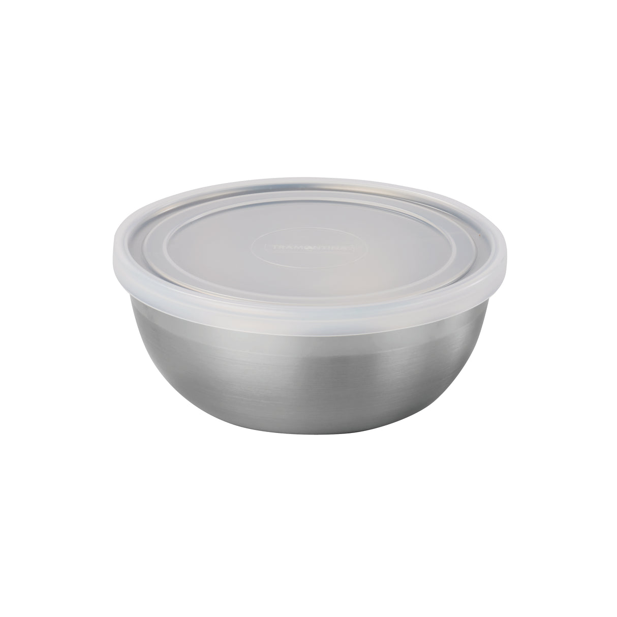6 Piece Round Stainless Steel Covered Container Set - Frosted Lids