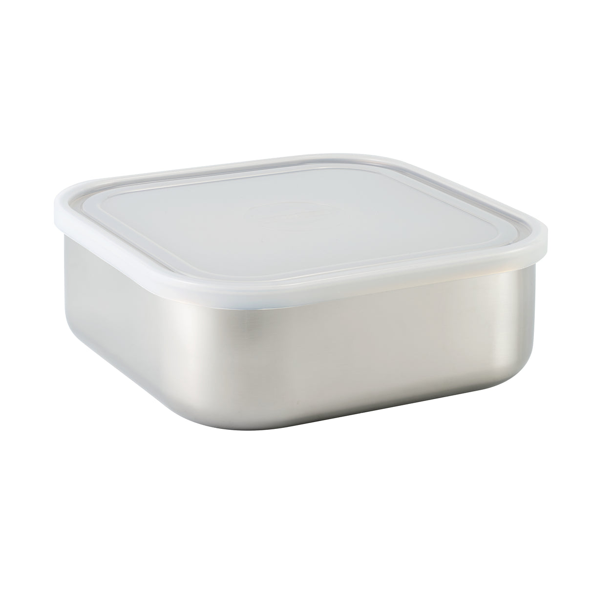 6 Piece Square Stainless Steel Covered Container Set - Frosted Lids