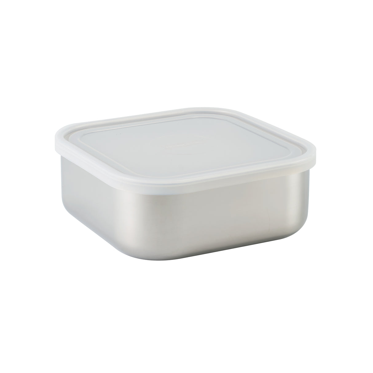 6 Piece Square Stainless Steel Covered Container Set - Frosted Lids