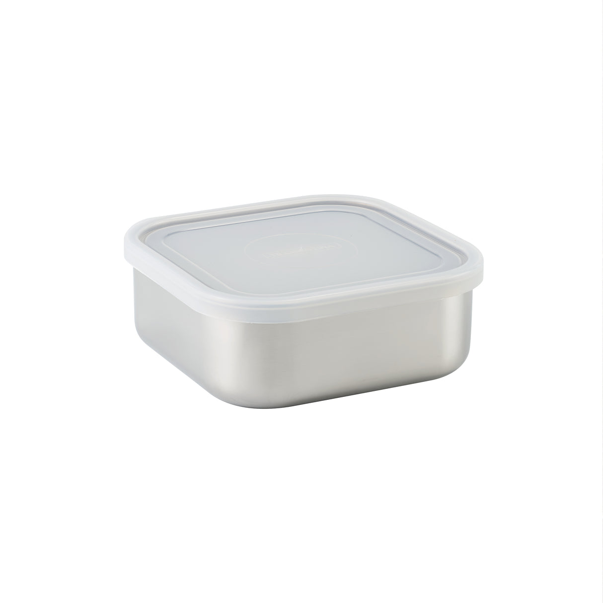 6 Piece Square Stainless Steel Covered Container Set - Frosted Lids