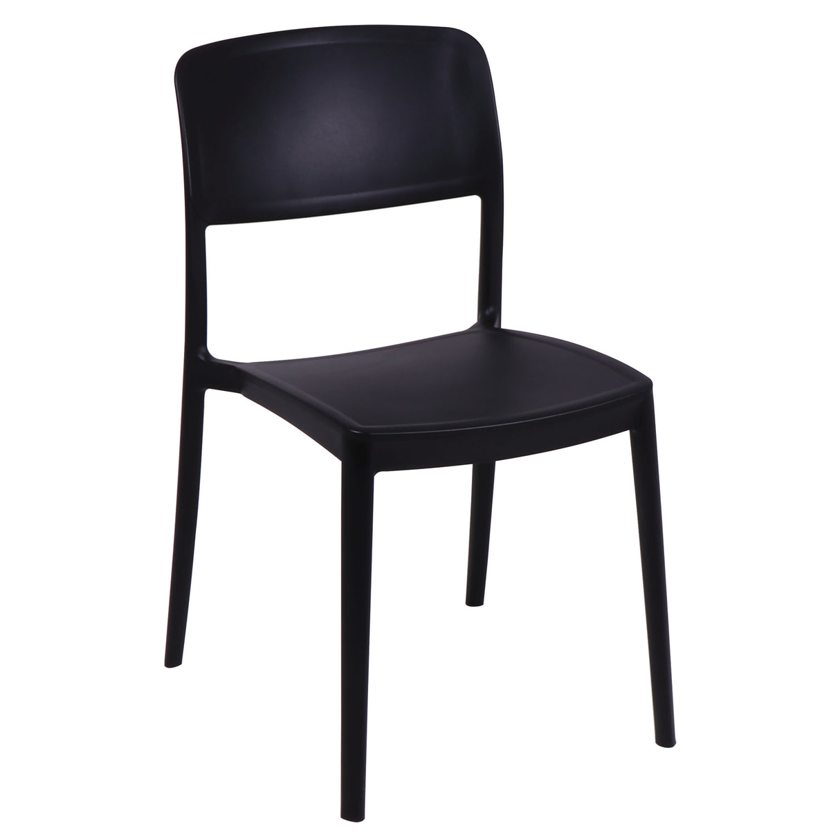 Marta Solid Black Poly Chair