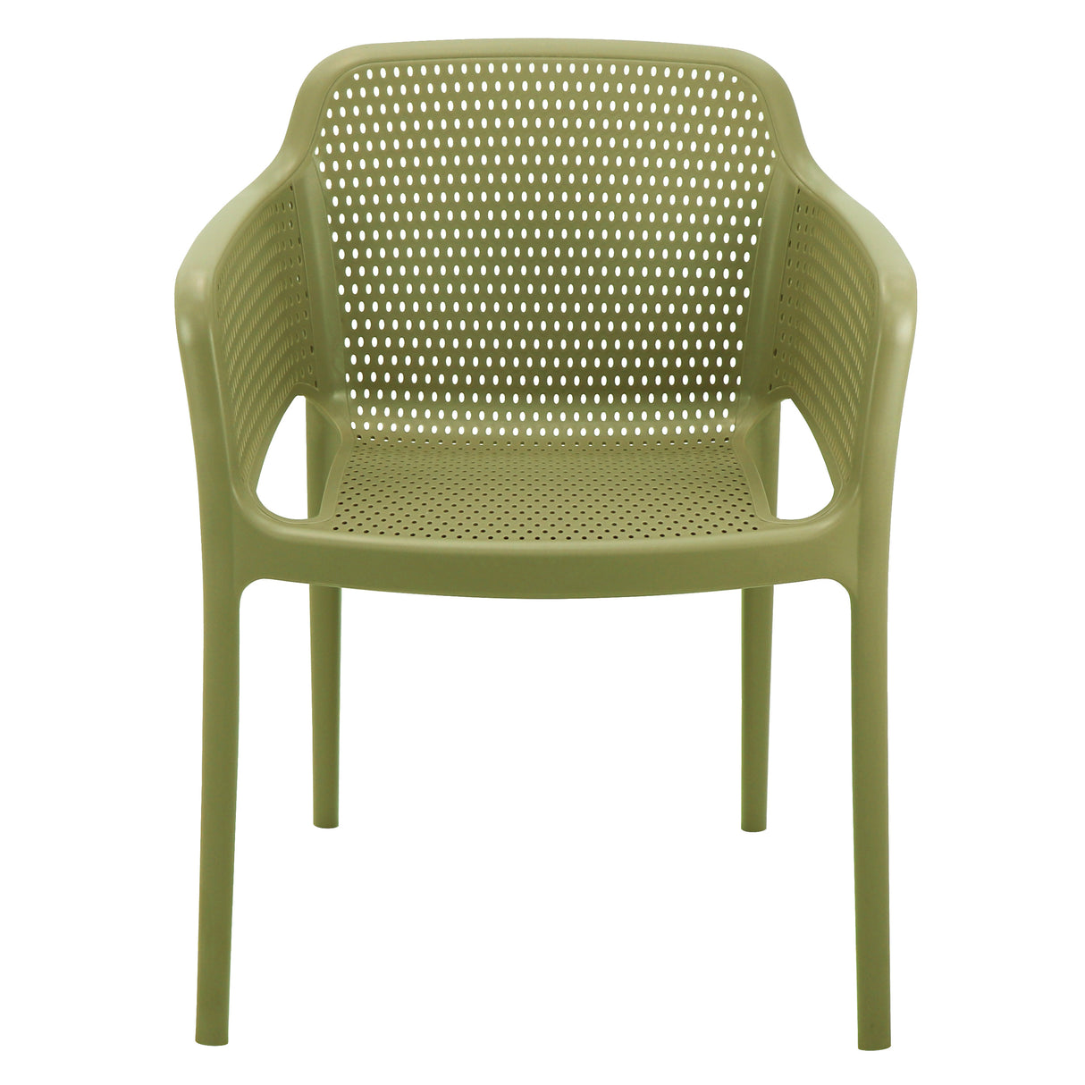 POLY ARMCHAIR OLIVE GREEN - 21.9" x 24" X 31.5"