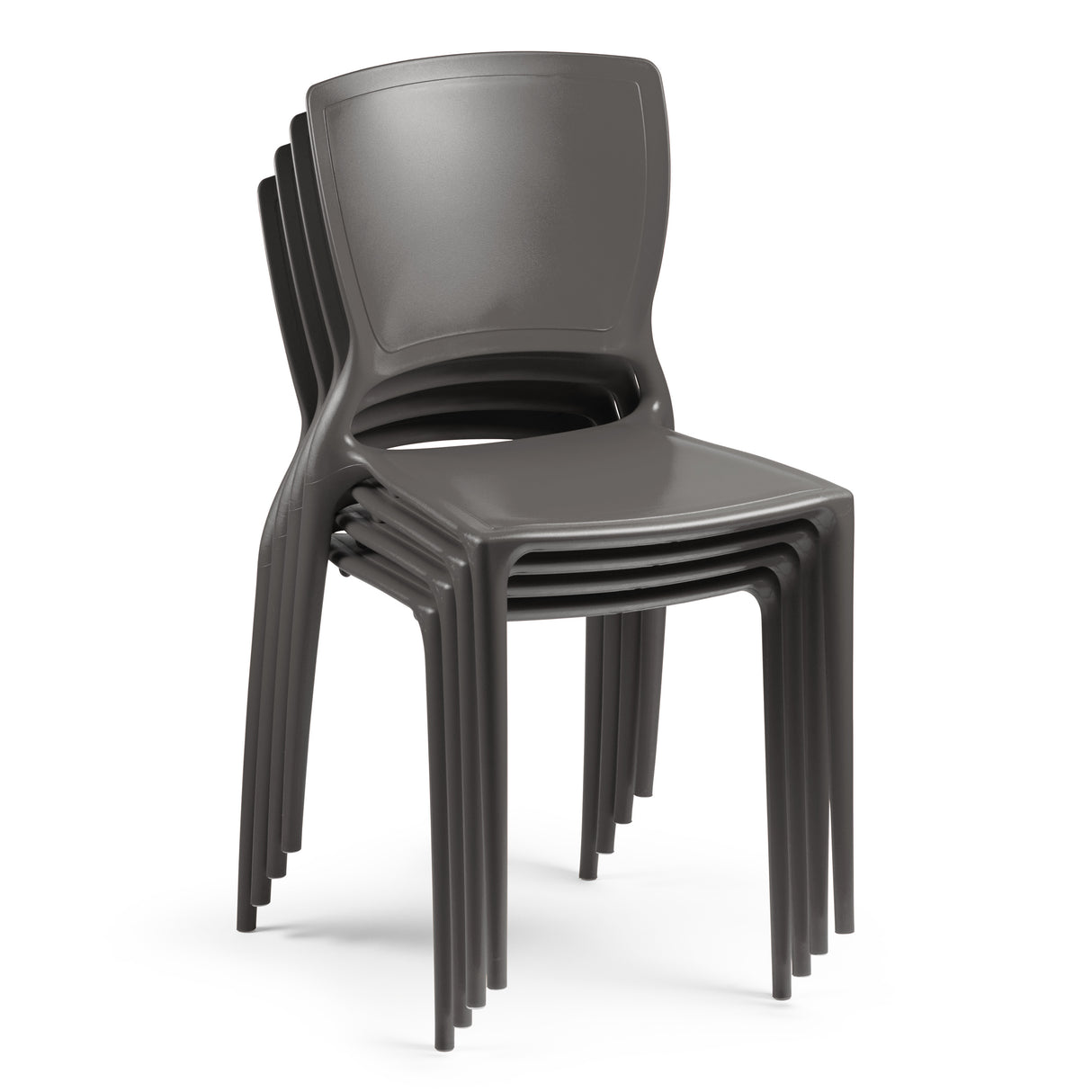 CHAIR WITH SOLID BACKREST - BLACK - 20.5" x 17.3" x 36.7"