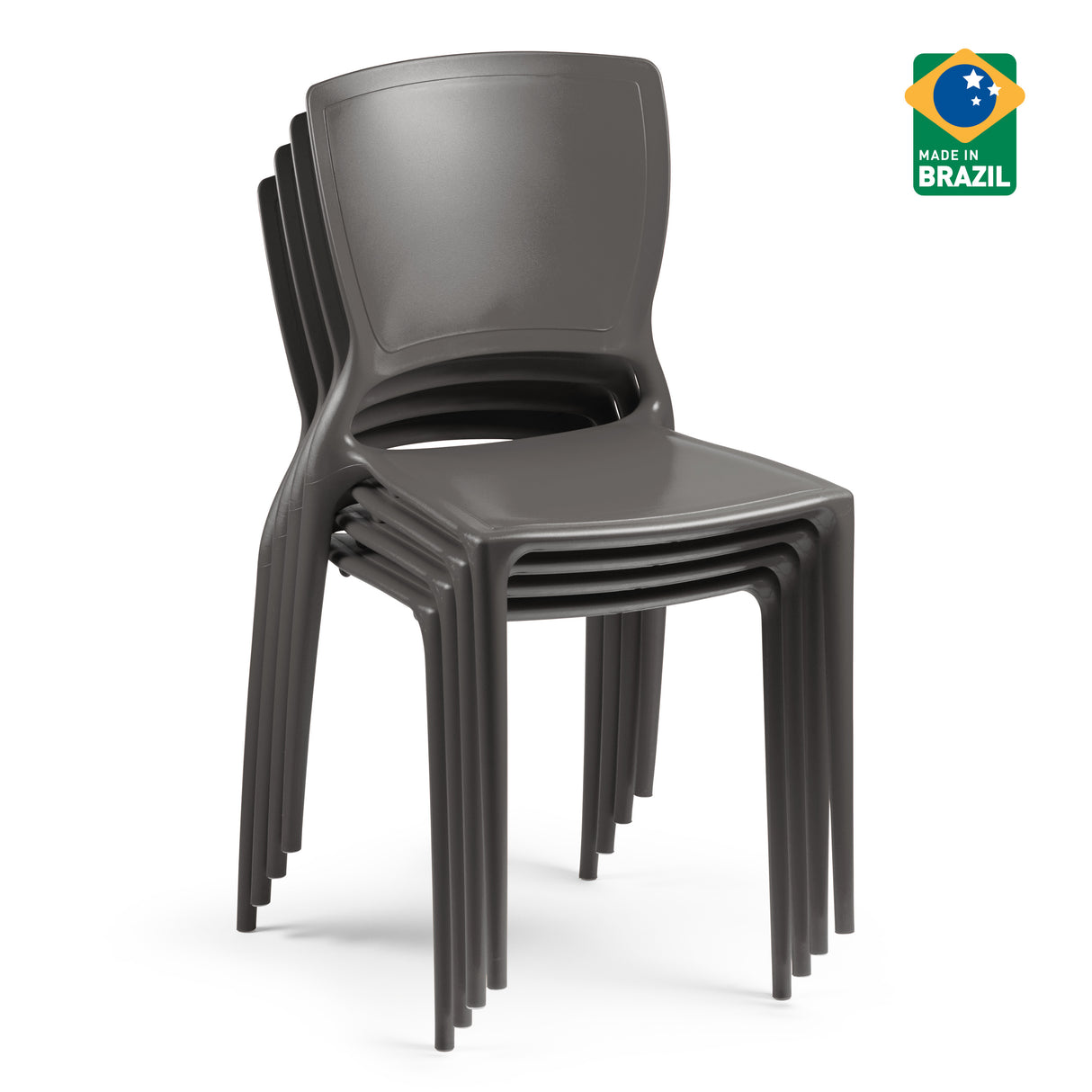 CHAIR WITH SOLID BACKREST - BLACK - 20.5" x 17.3" x 36.7"