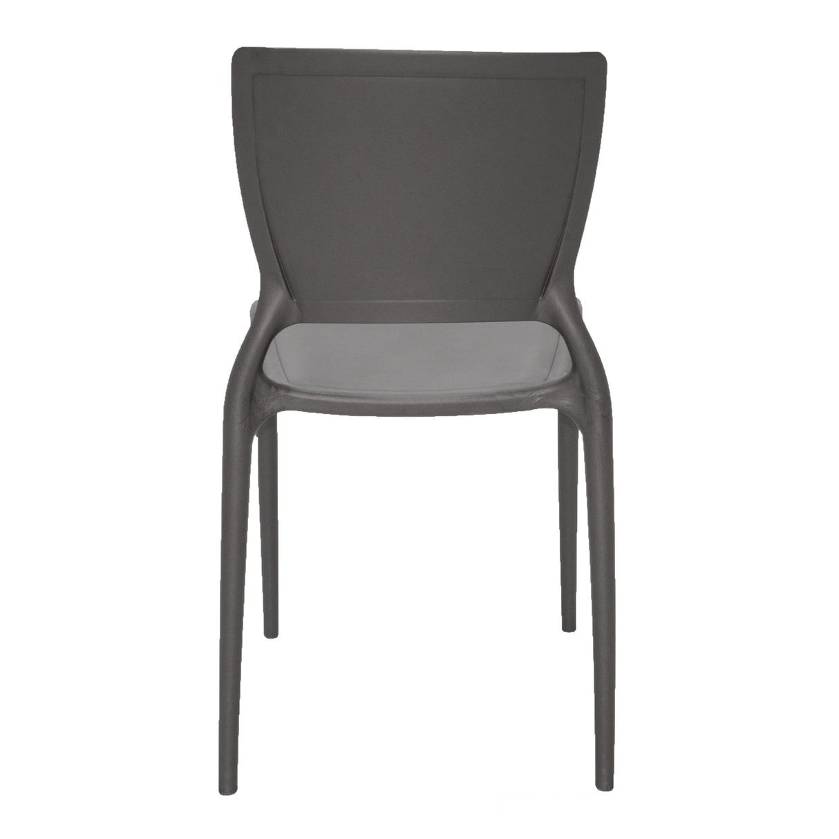CHAIR WITH SOLID BACKREST - BLACK - 20.5" x 17.3" x 36.7"