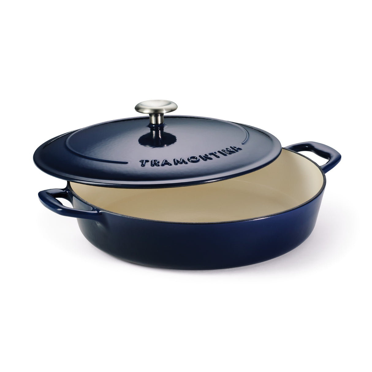 4 Quart Enameled Cast Iron Covered Braiser