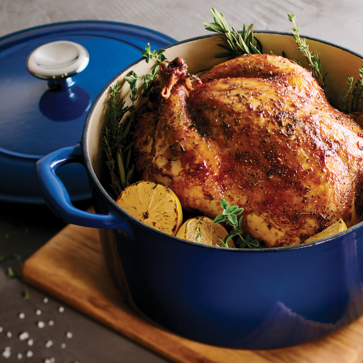 5.5 Quart Enameled Cast Iron Covered Dutch Oven