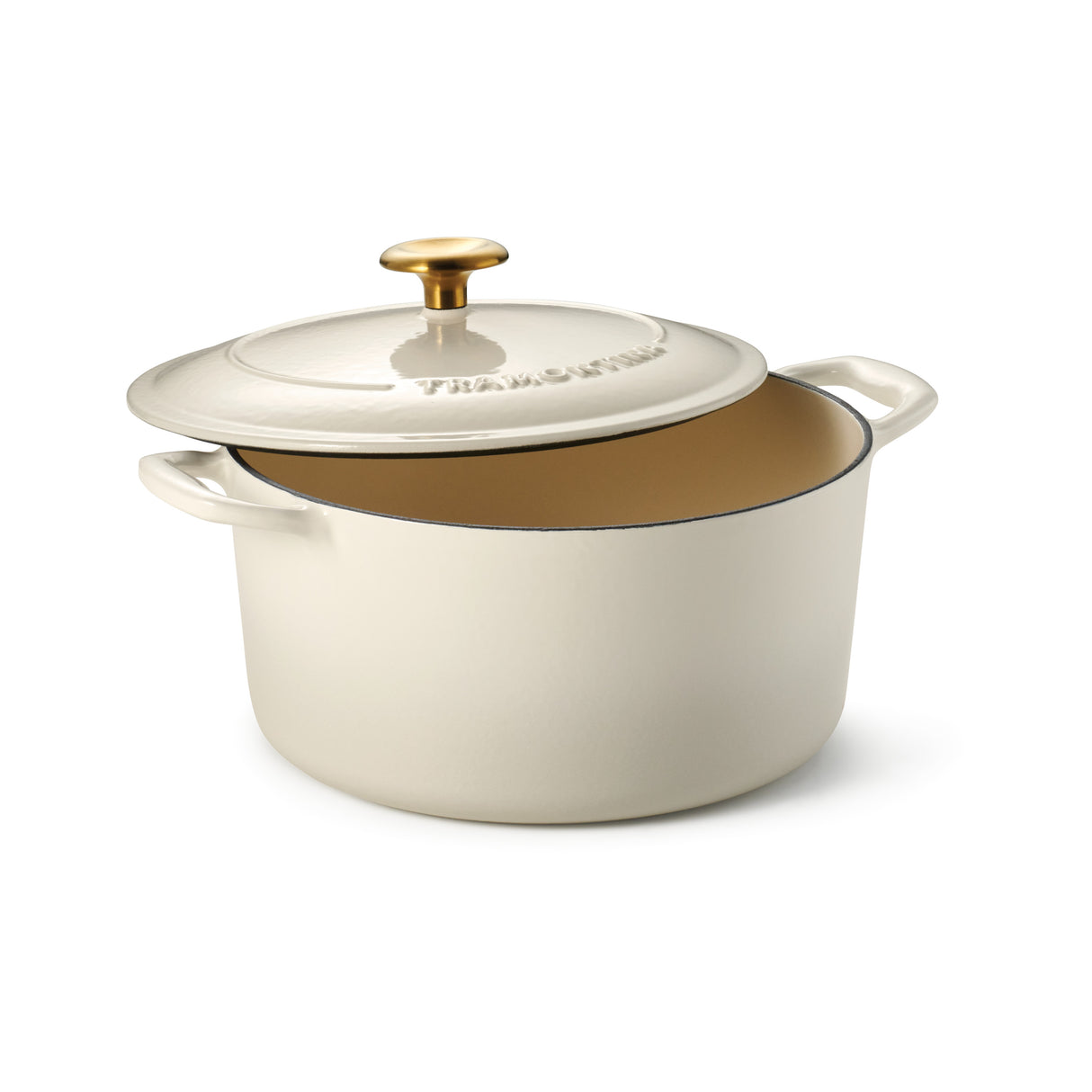5.5 Quart Enameled Cast Iron Covered Dutch Oven - Latte