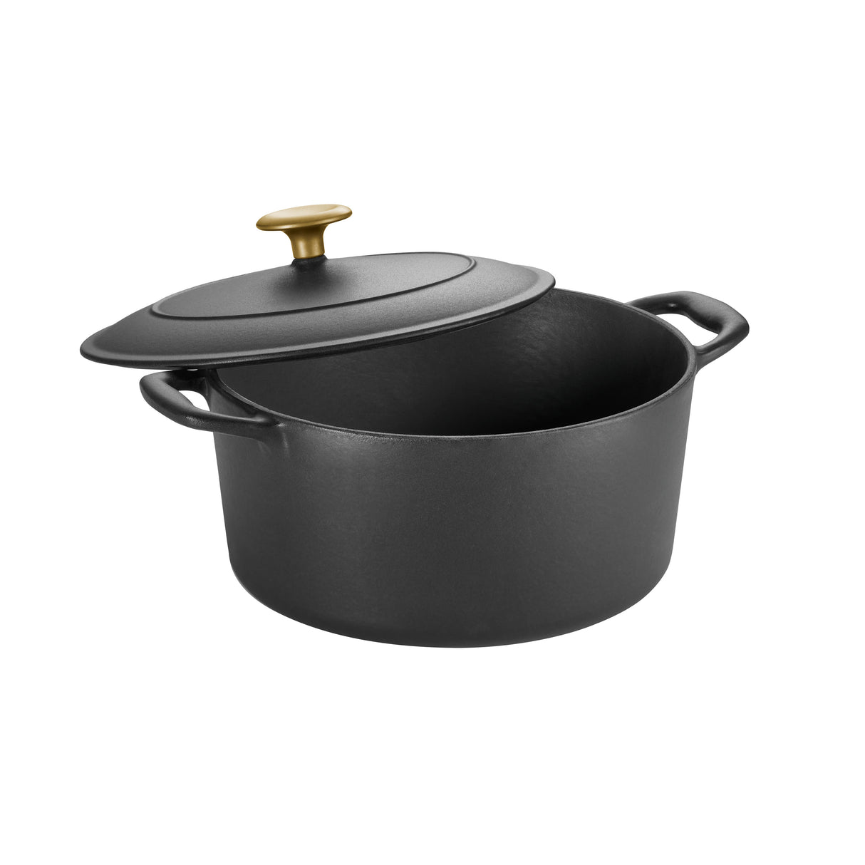 5.5 Quart Enameled Cast Iron Covered Dutch Oven - Matte Black
