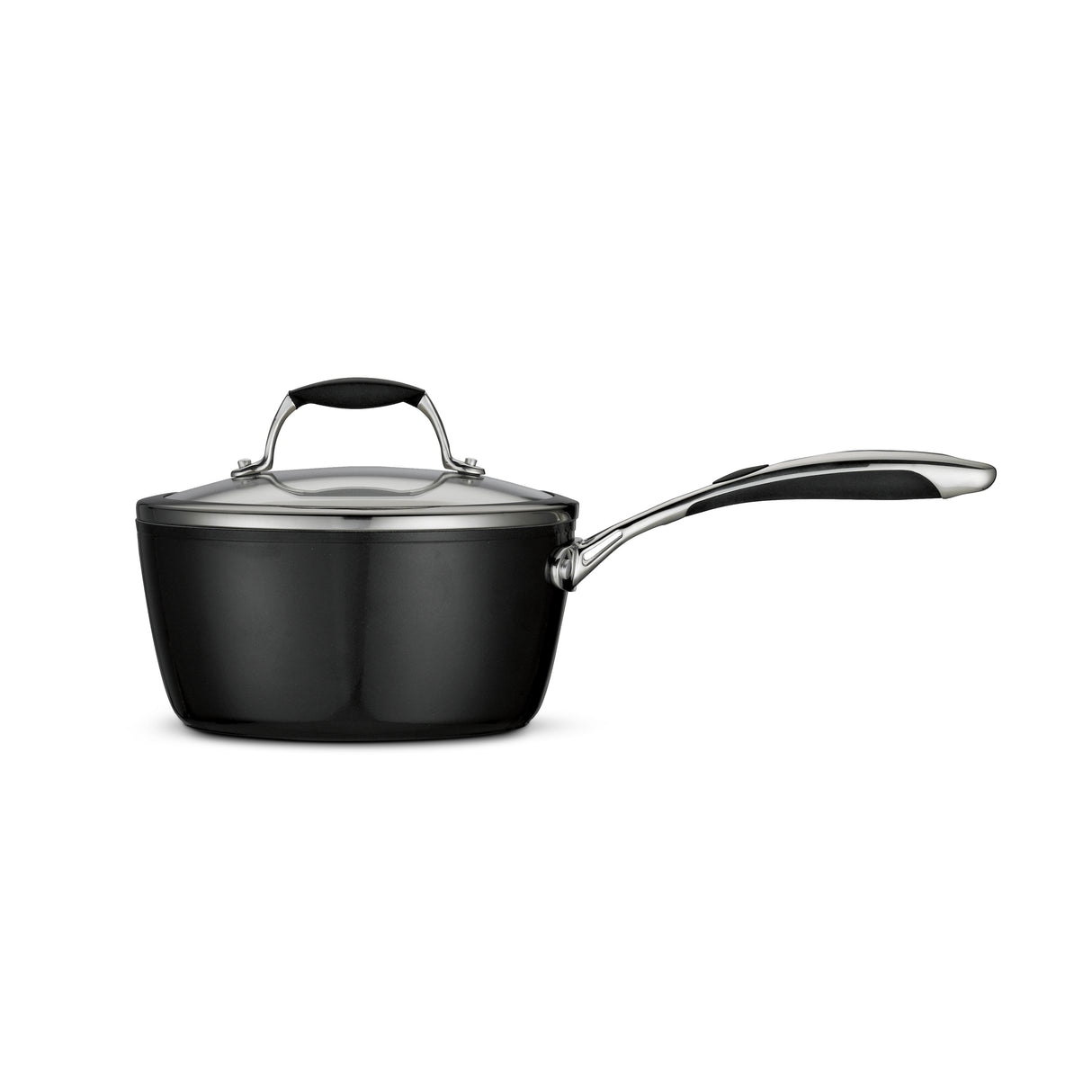 Ceramic Covered Sauce Pan - Black