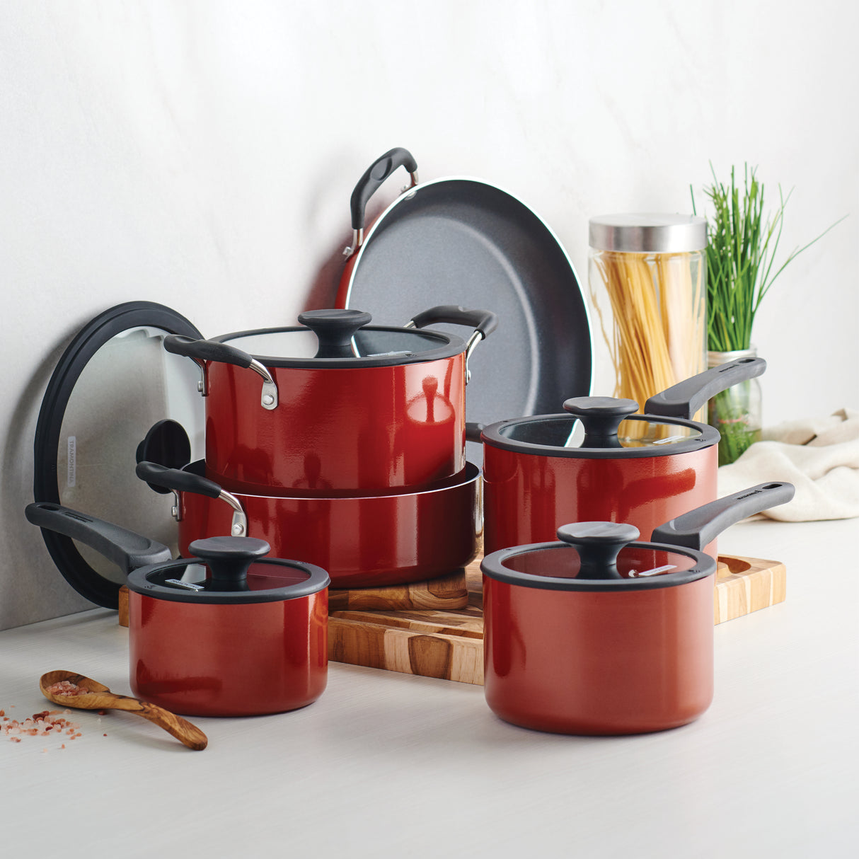 Nesting 11 Piece Nonstick Cookware Set