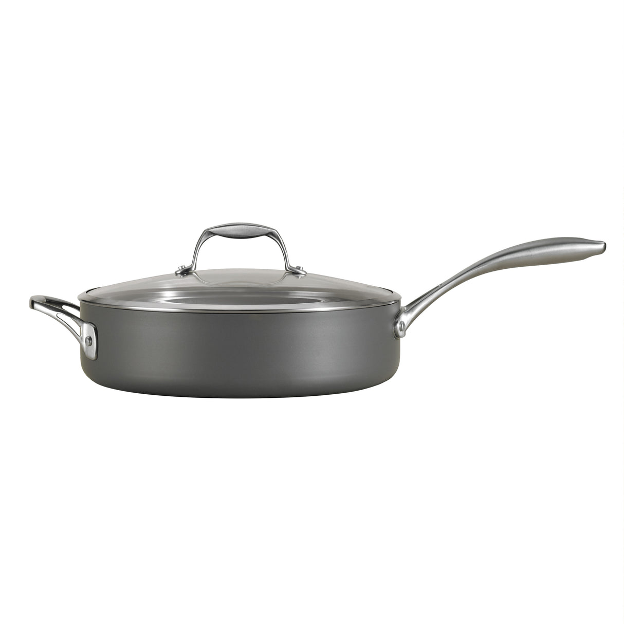 5.5 Quart Hard Anodized Aluminum Nonstick Covered Deep Saute Pan
