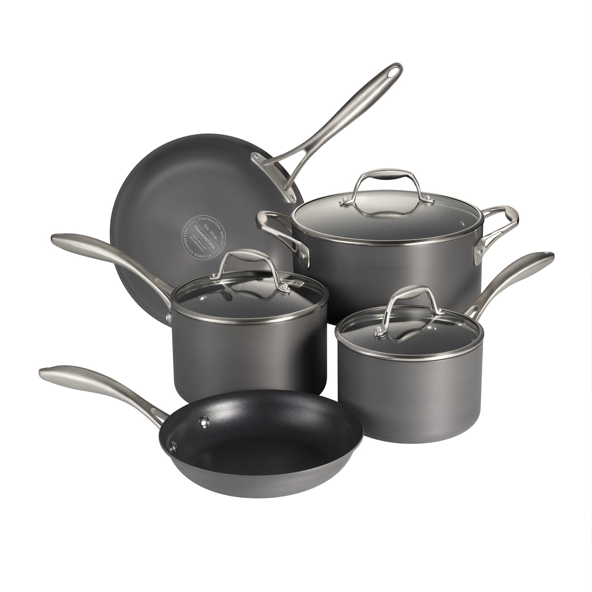 OnyxPro 8 Piece Hard Anodized Aluminum Nonstick Cookware Set