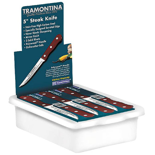 5 Inch Steak Knife - Polywood - POP Display