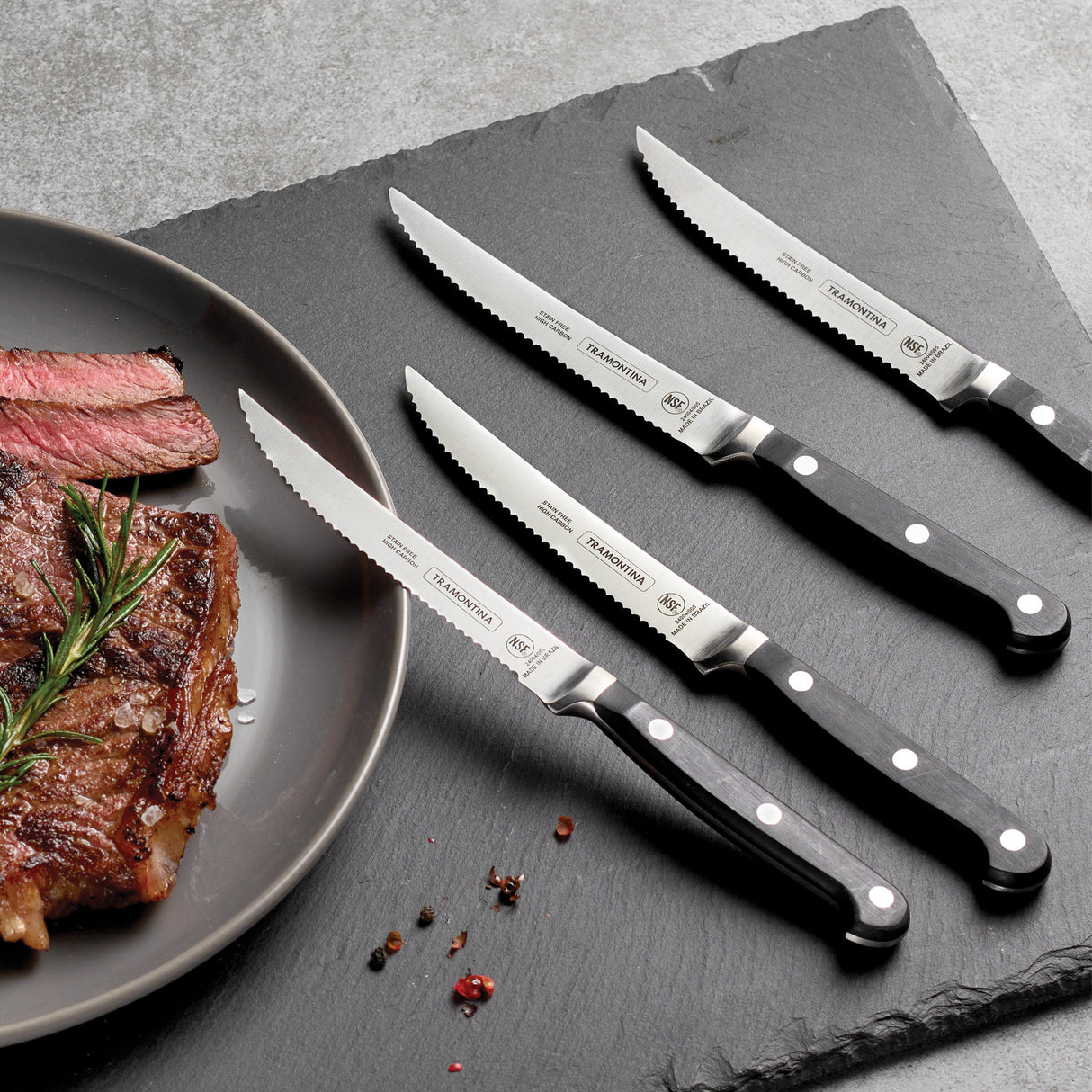 4-Piece Forged Serrated Steak Knife Set