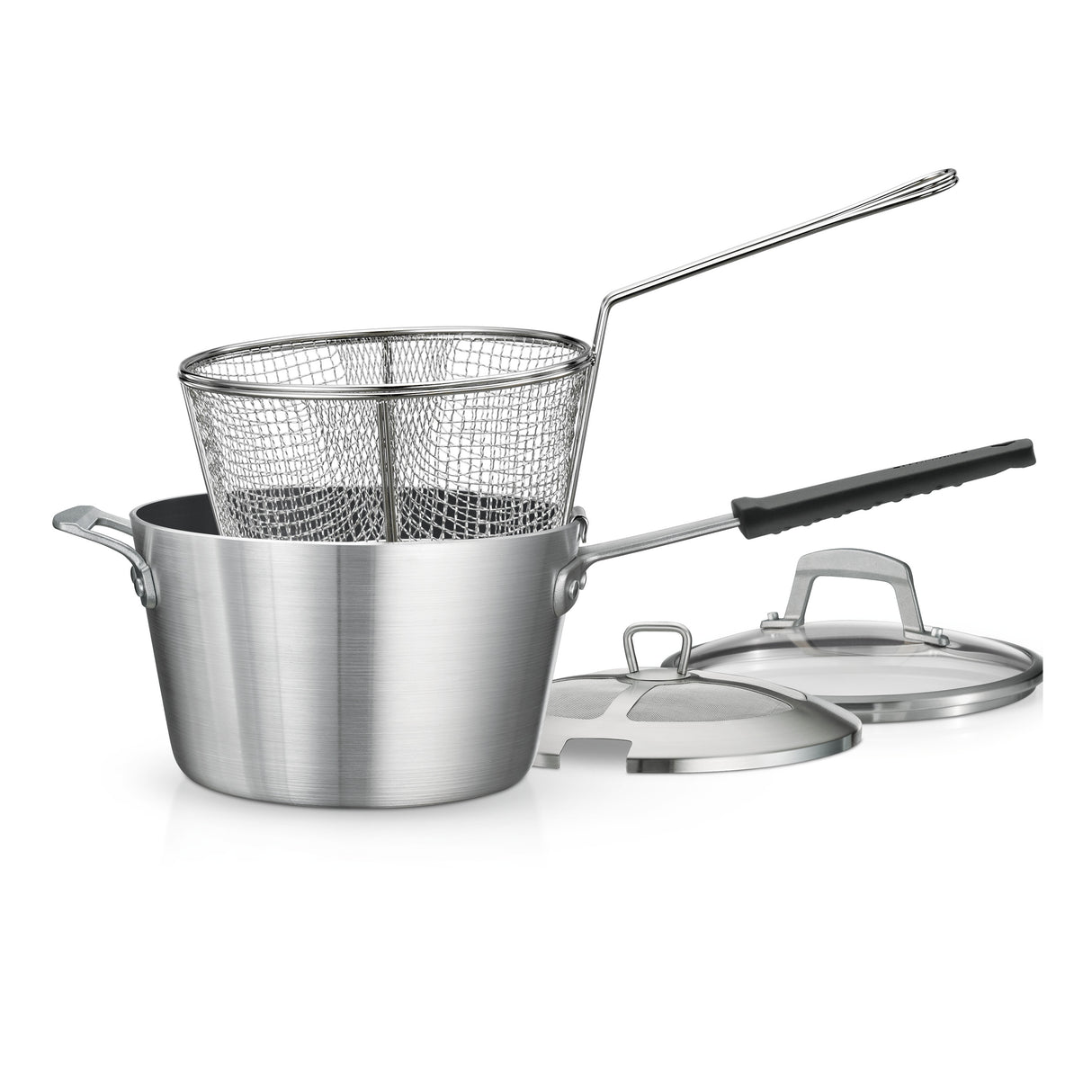 5.5 Quart Aluminum Nonstick Covered Deep Fryer
