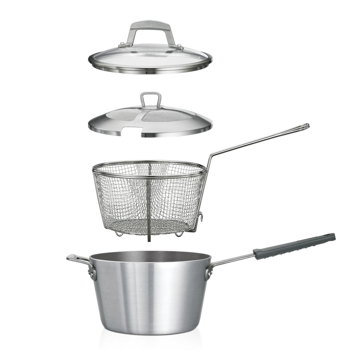 5.5 Quart Aluminum Nonstick Covered Deep Fryer