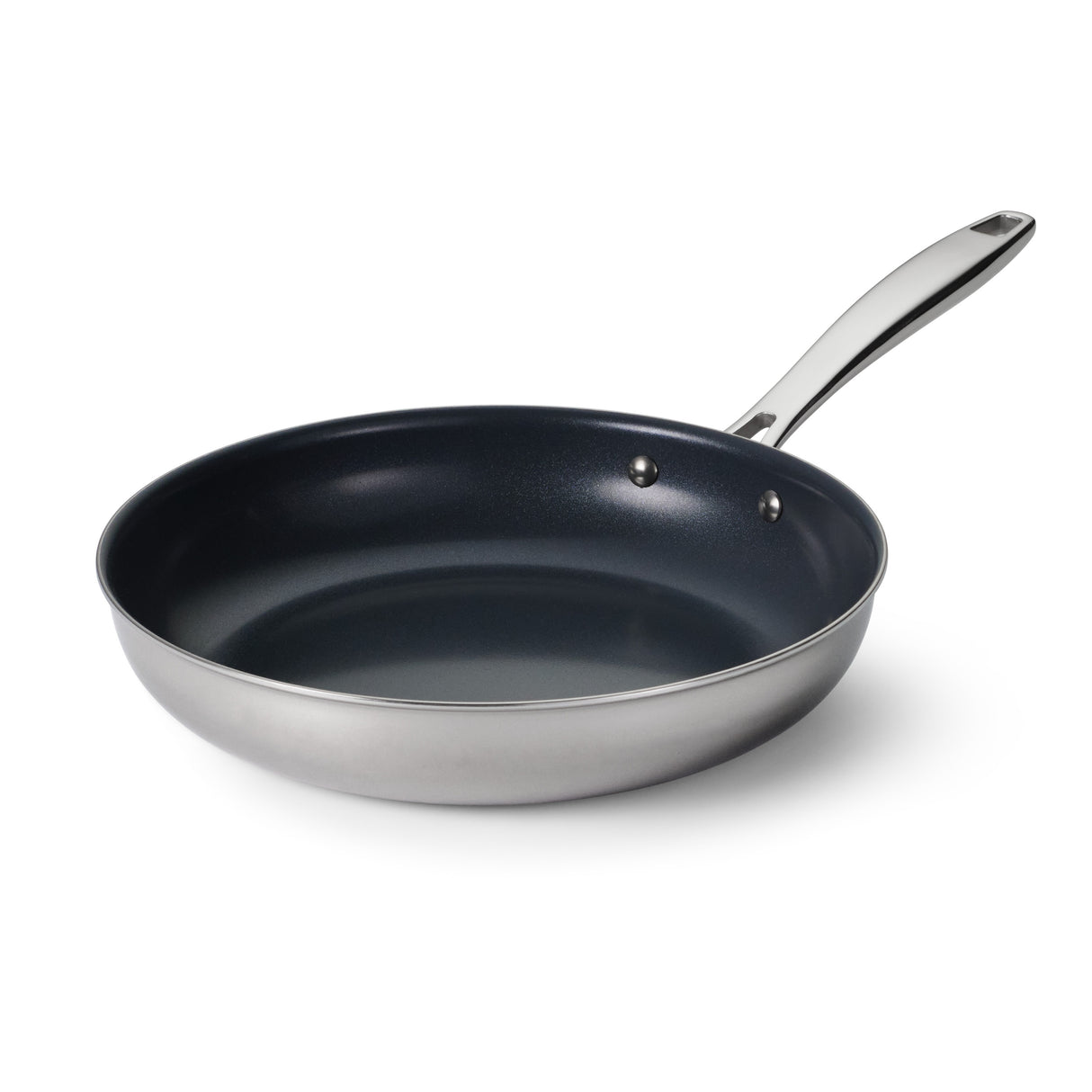 10 Inch Tri-Ply Clad Stainless Steel Ceramic Nonstick Fry Pan