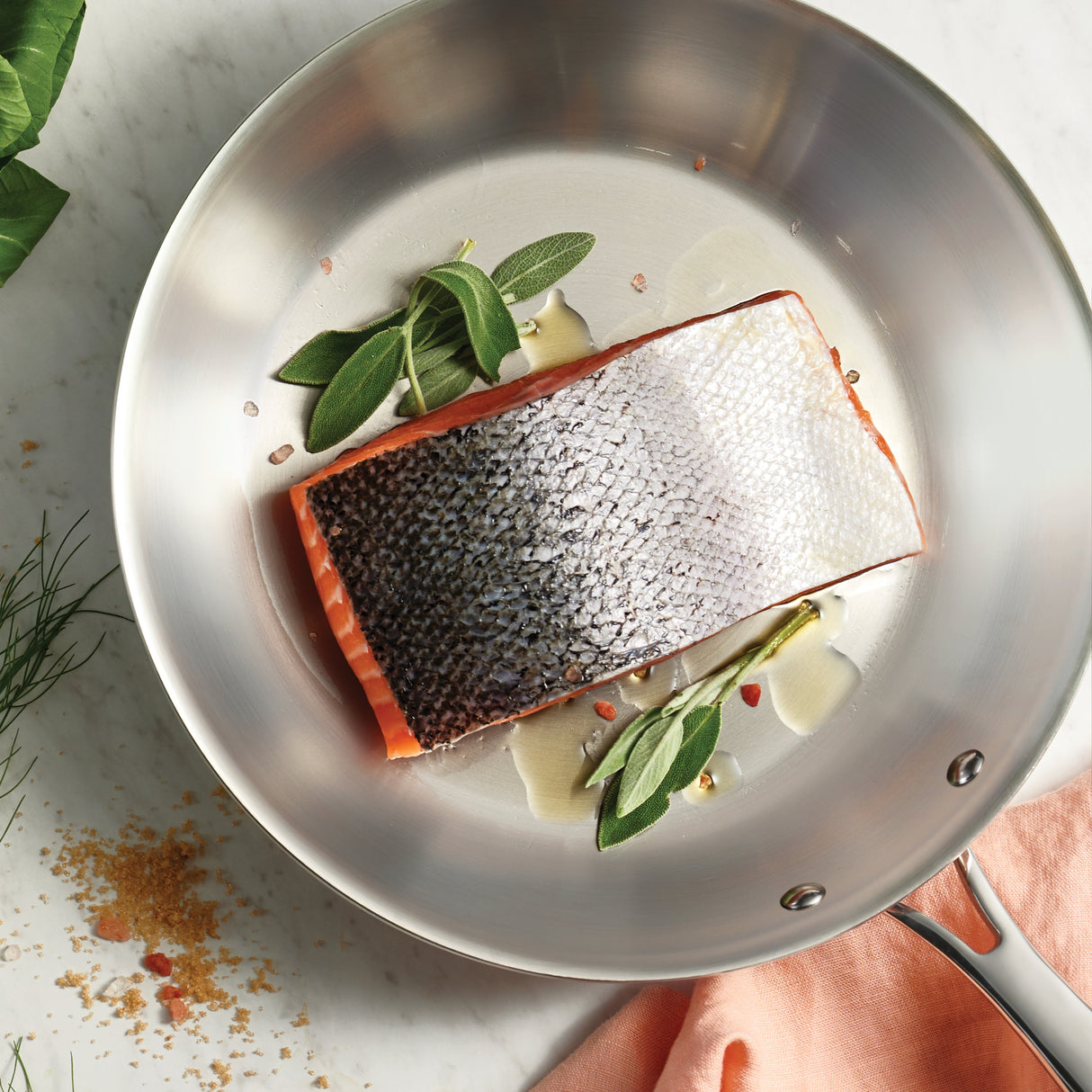 Tri-Ply Clad Stainless Steel Fry Pan