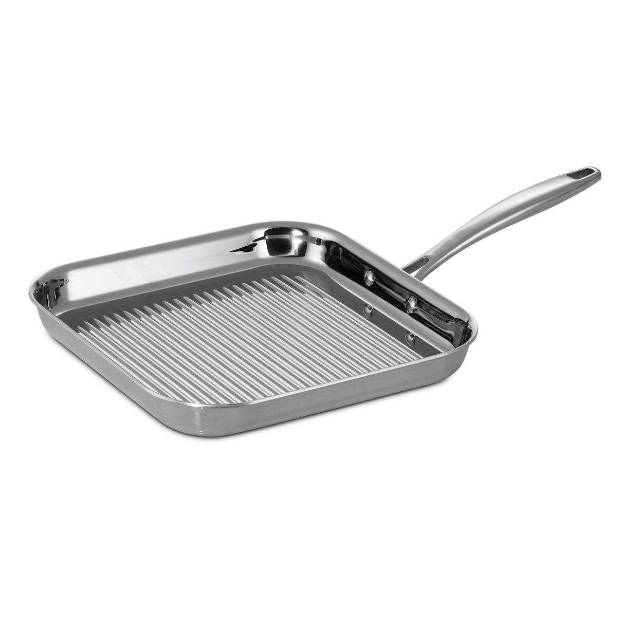 11 Inch Tri-Ply Clad Stainless Steel Square Grill Pan