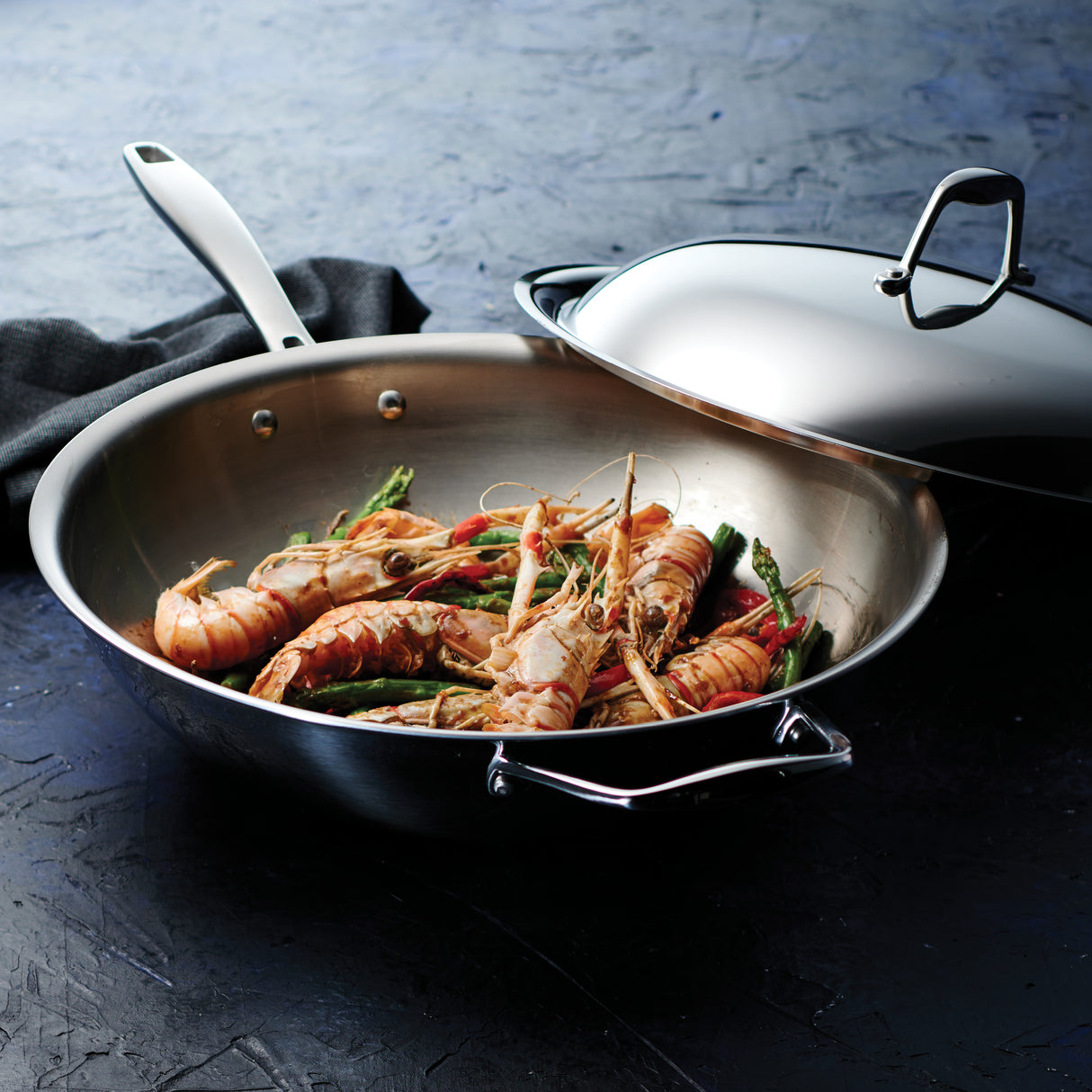 12 Inch Tri-Ply Clad Stainless Steel Wok