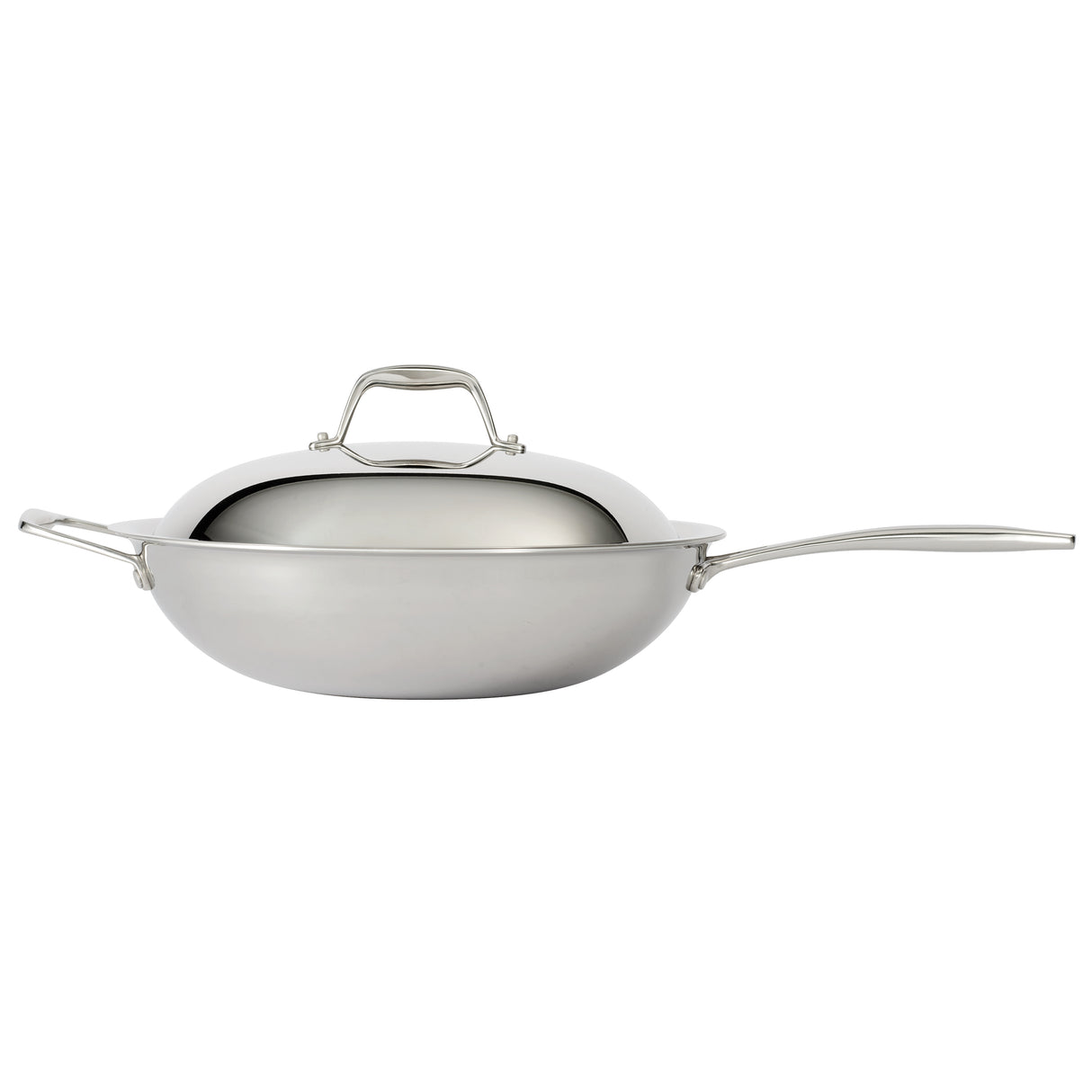 12 Inch Tri-Ply Clad Stainless Steel Wok