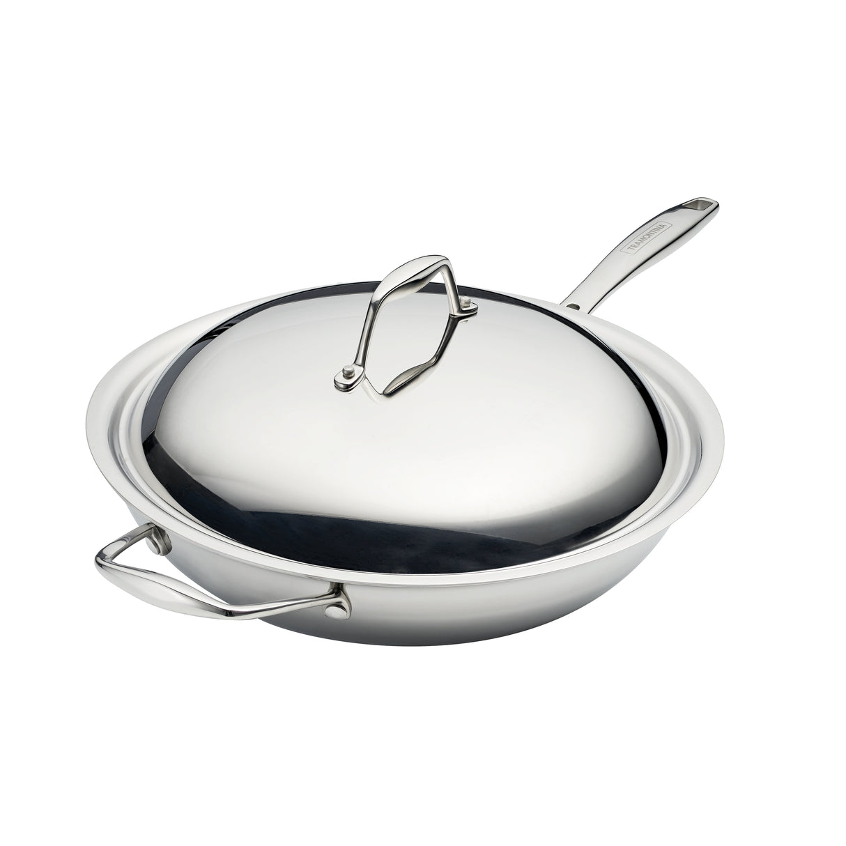 12 Inch Tri-Ply Clad Stainless Steel Wok