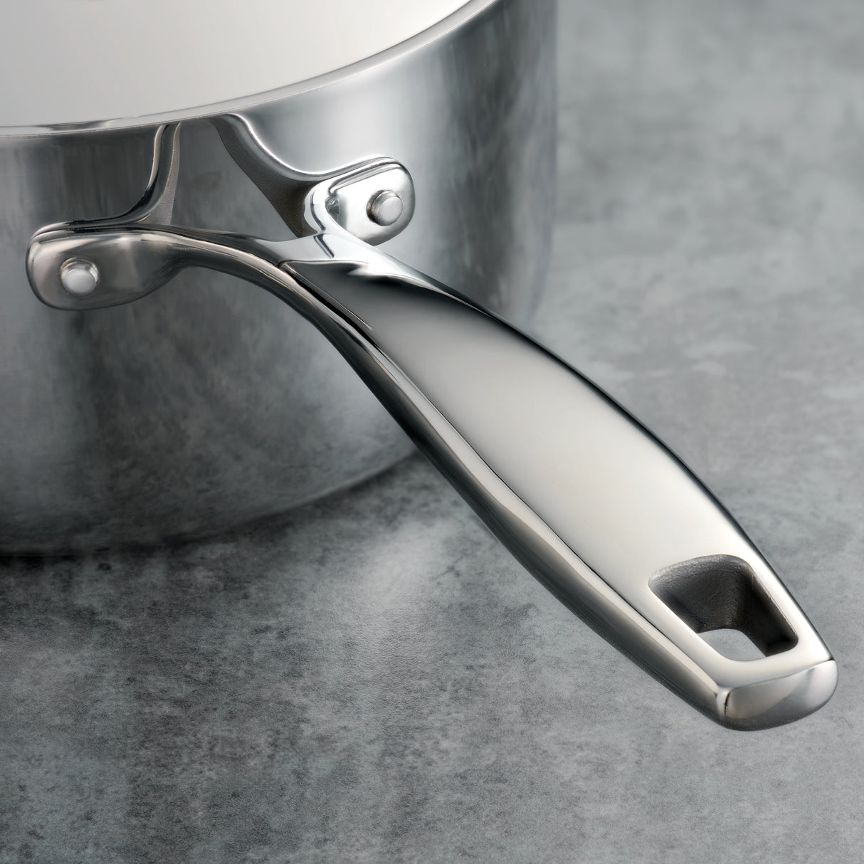 Tri-Ply Clad Stainless Steel Covered Sauce Pan