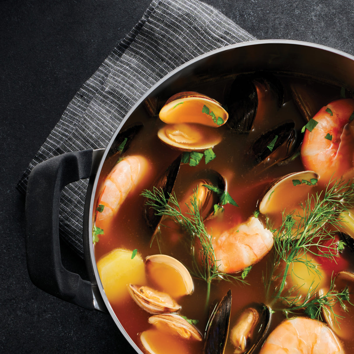 Nesting 6 Piece Stainless Steel Tri-Ply Clad Sauce and Stock Pot Set