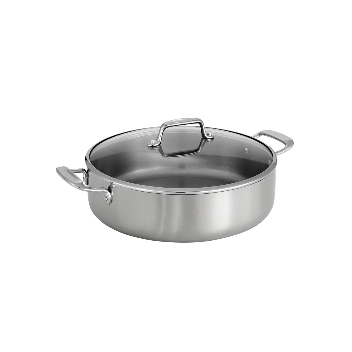 Tri-Ply Clad Stainless Steel 6 Qt Covered Braiser - Glass Lid