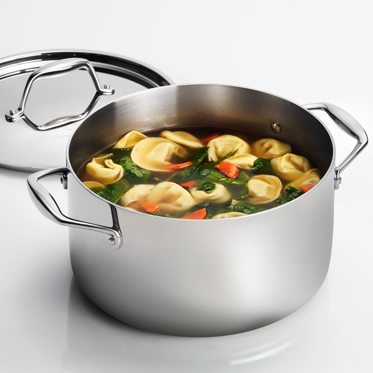 6 Quart Tri-Ply Clad Stainless Steel Covered Sauce Pot