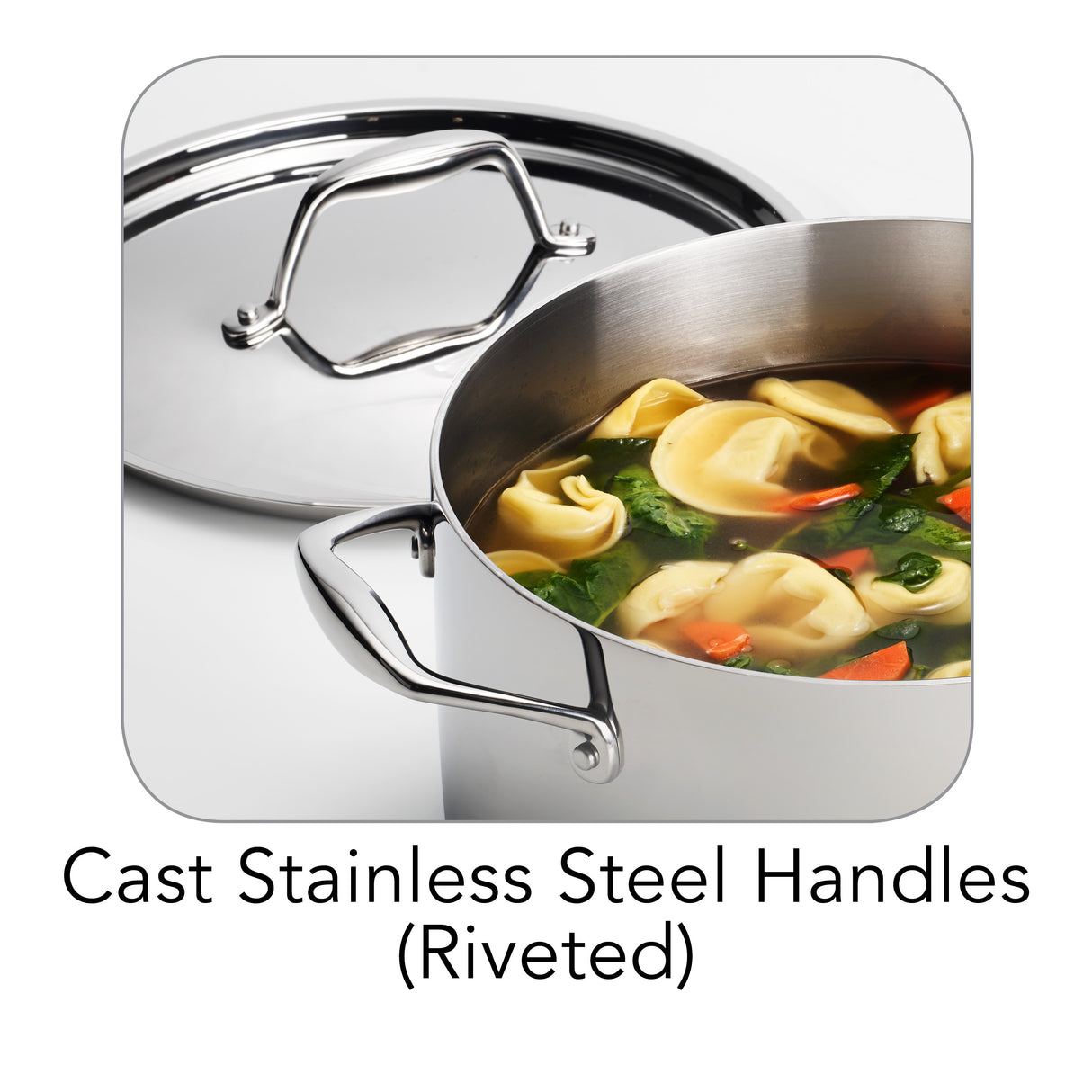 6 Quart Tri-Ply Clad Stainless Steel Covered Sauce Pot