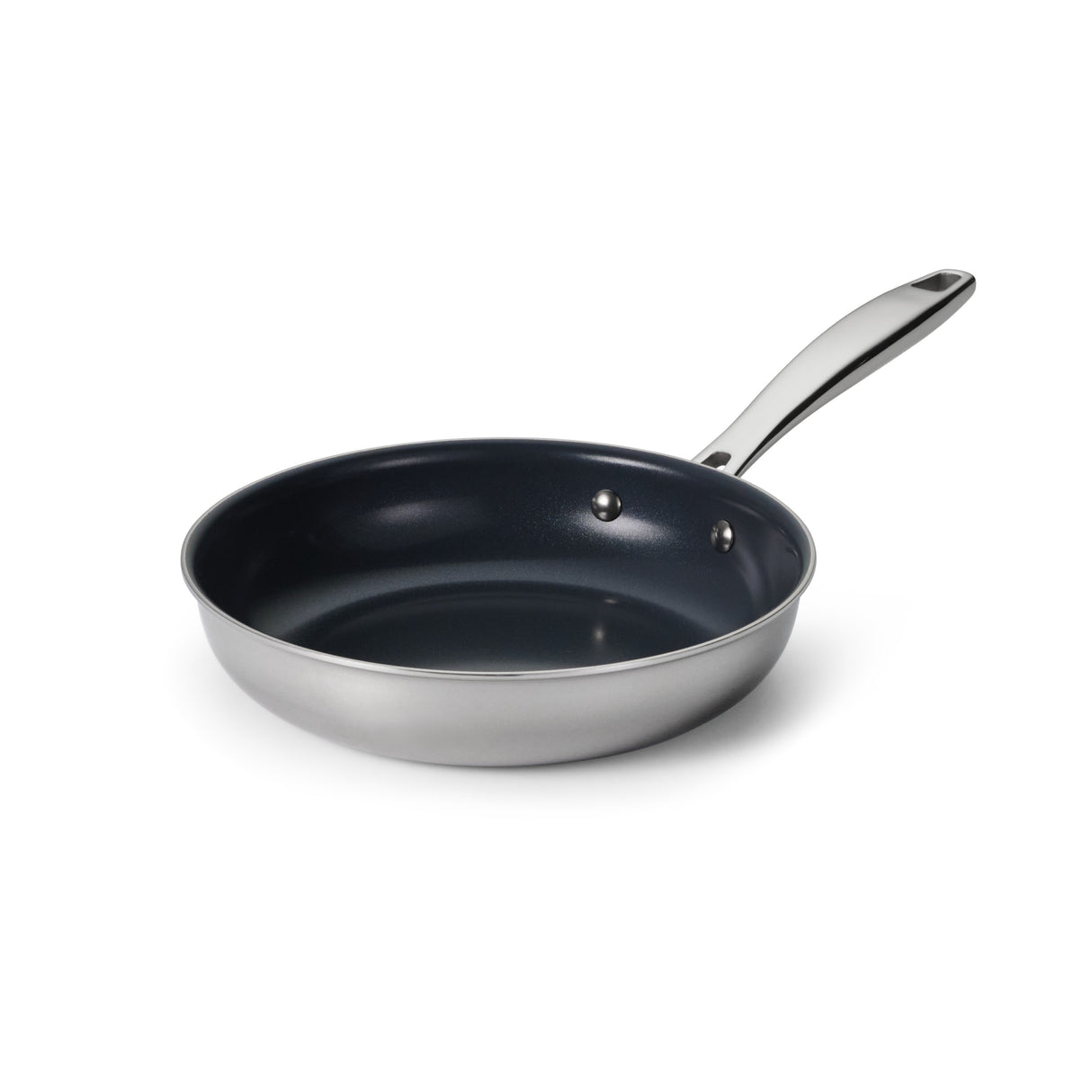 8 Inch Tri-Ply Clad Stainless Steel Ceramic Nonstick Fry Pan