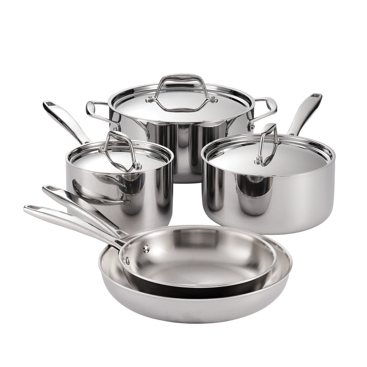 Tri-Ply Clad Stainless Steel Cookware Set