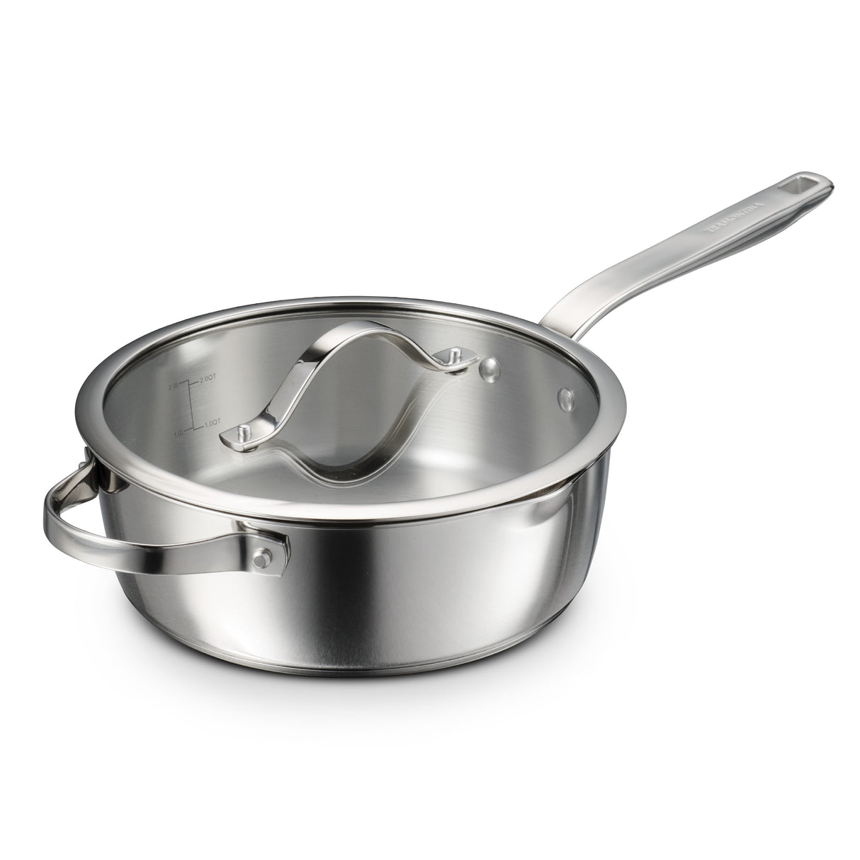 Tempo Tri-Ply Base 3.5 Quart Covered Deep Saute Pan