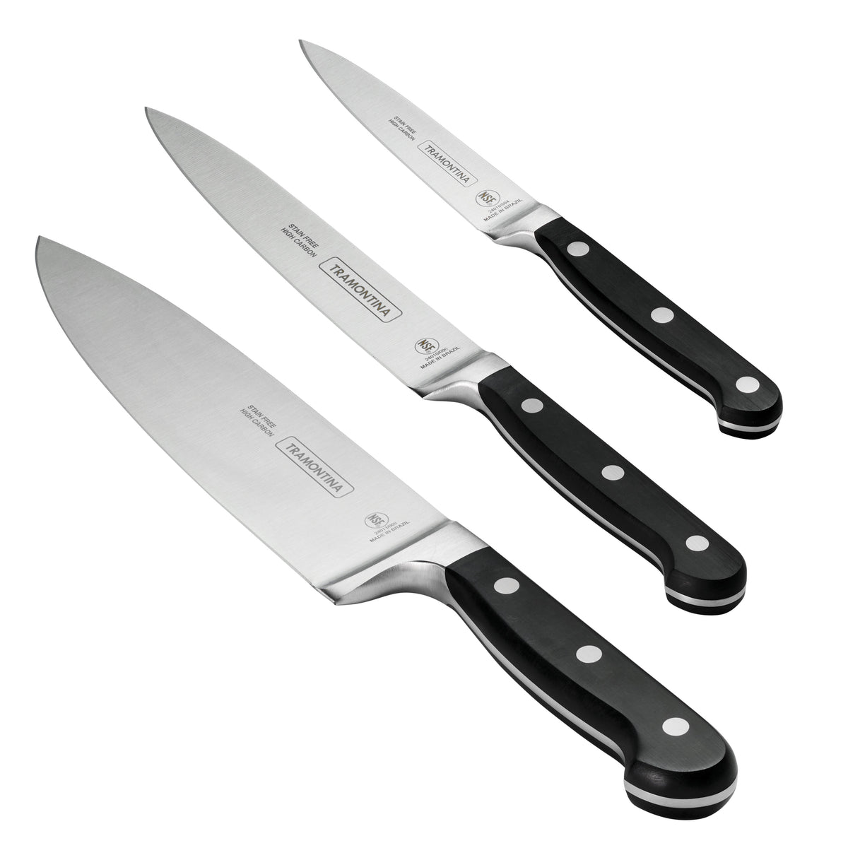 3pc - Starter Cutlery Set Forged Knives - Polycarbonate Handles