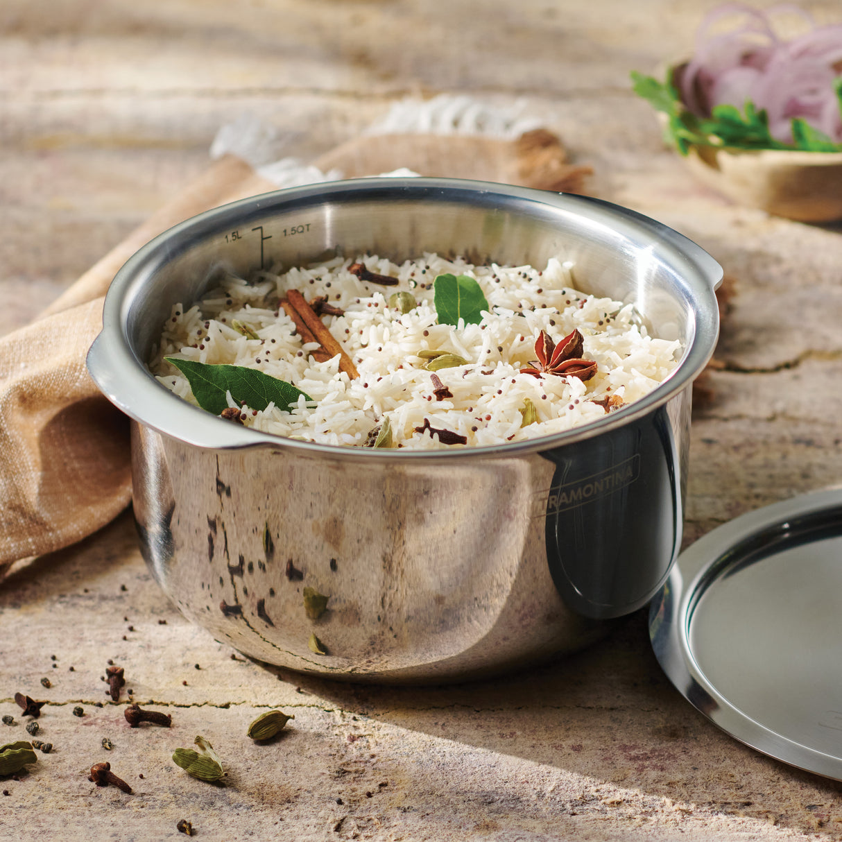 Utsava Tri-Ply Clad Stainless Steel Covered Tope Patila