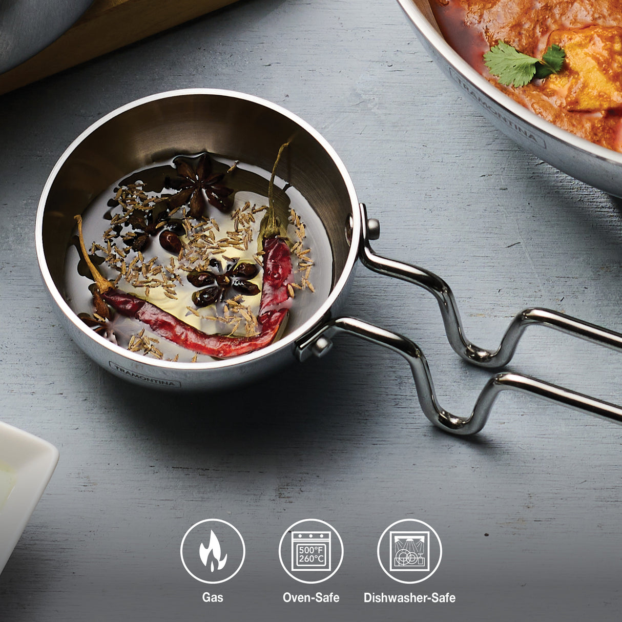 Tri- Ply Clad 4 Inch Tadka