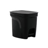 1.8 Gallon Compact Polypropylene Waste Bin - Black