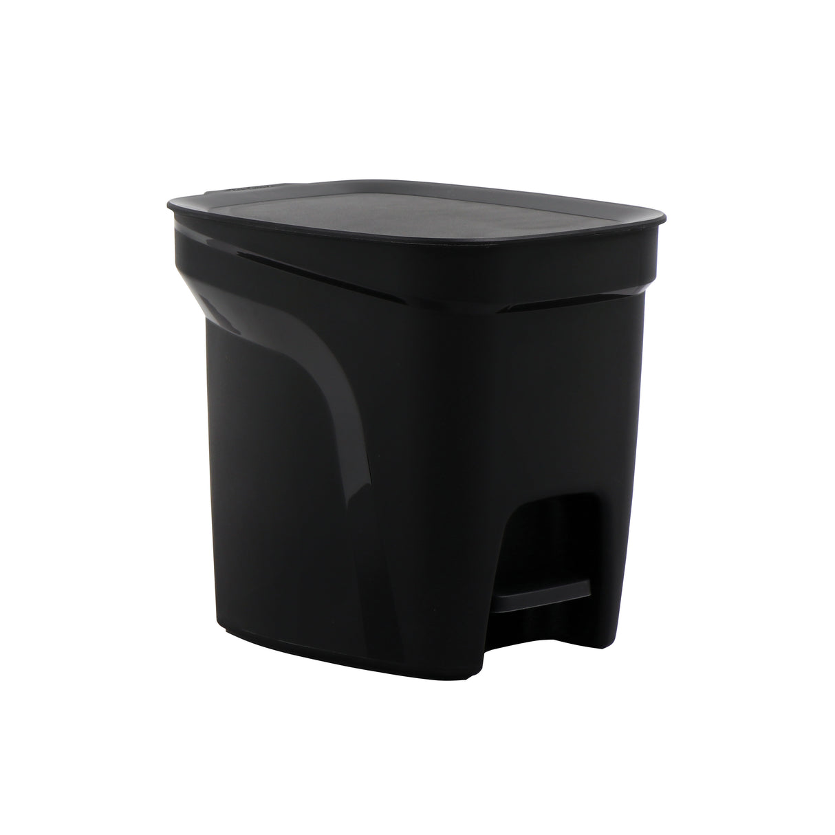 1.8 Gallon Compact Polypropylene Waste Bin - Black