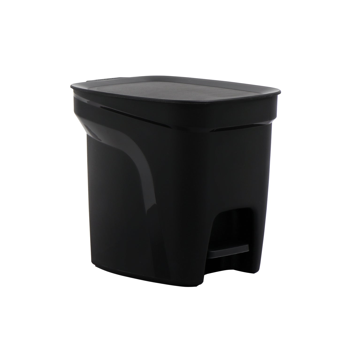 1.8 Gallon Compact Polypropylene Waste Bin - Black