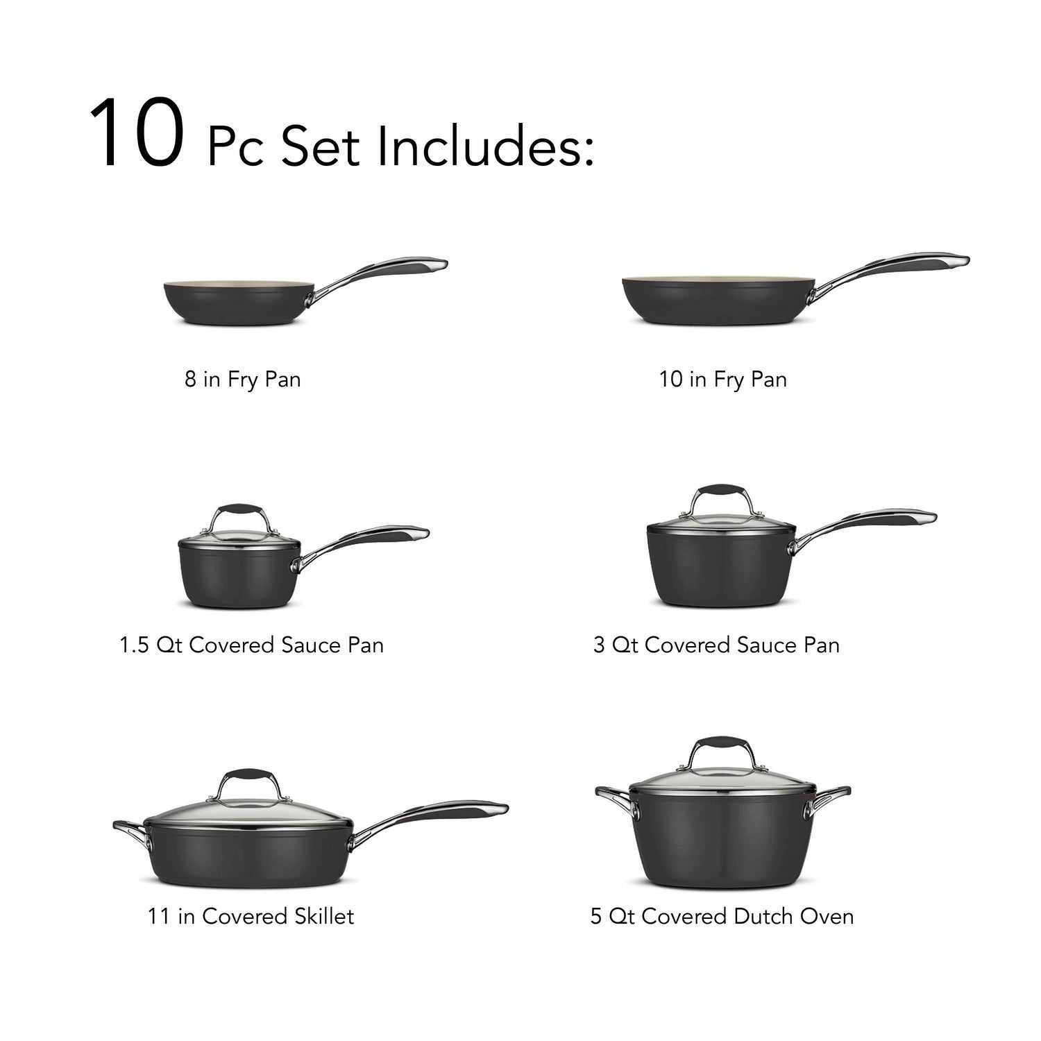10 Piece Ceramic Cookware Set