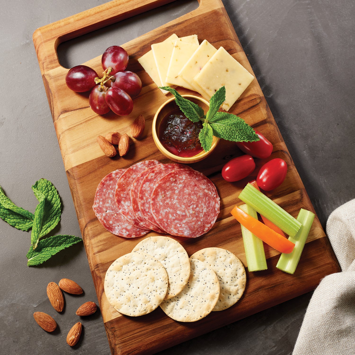 13.25 Inch x 9 Inch Rectangular Teak Cutting Board